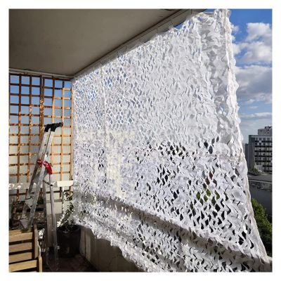 White Camouflage Net, Snow Camo Netting 2x3m, 5x6m, 6x8m, 8x8m Hunting Military Net Indoor Outdoor Decoration Garden Pergola Camping Gazebo, Shade Net, Car Cover, Reinforced Camouflage Netting ( Size