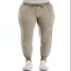 Zac & Rachel Women's Pull On Jogger Pant with Tie Front and Side Pockets, Mushroom, Large view 1