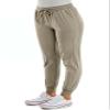 Zac & Rachel Women's Pull On Jogger Pant with Tie Front and Side Pockets, Mushroom, Large view 3