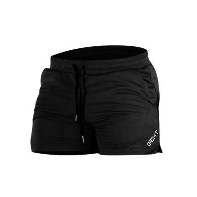 WENKOMG1 Men's 5 Inch Athletic Bottoms Solid Color Fast Dry Drawstring Bottoms Jogging Shorts,Swim Brief Boxers Sports Short SweatShorts Workout(Black,3X-Large)