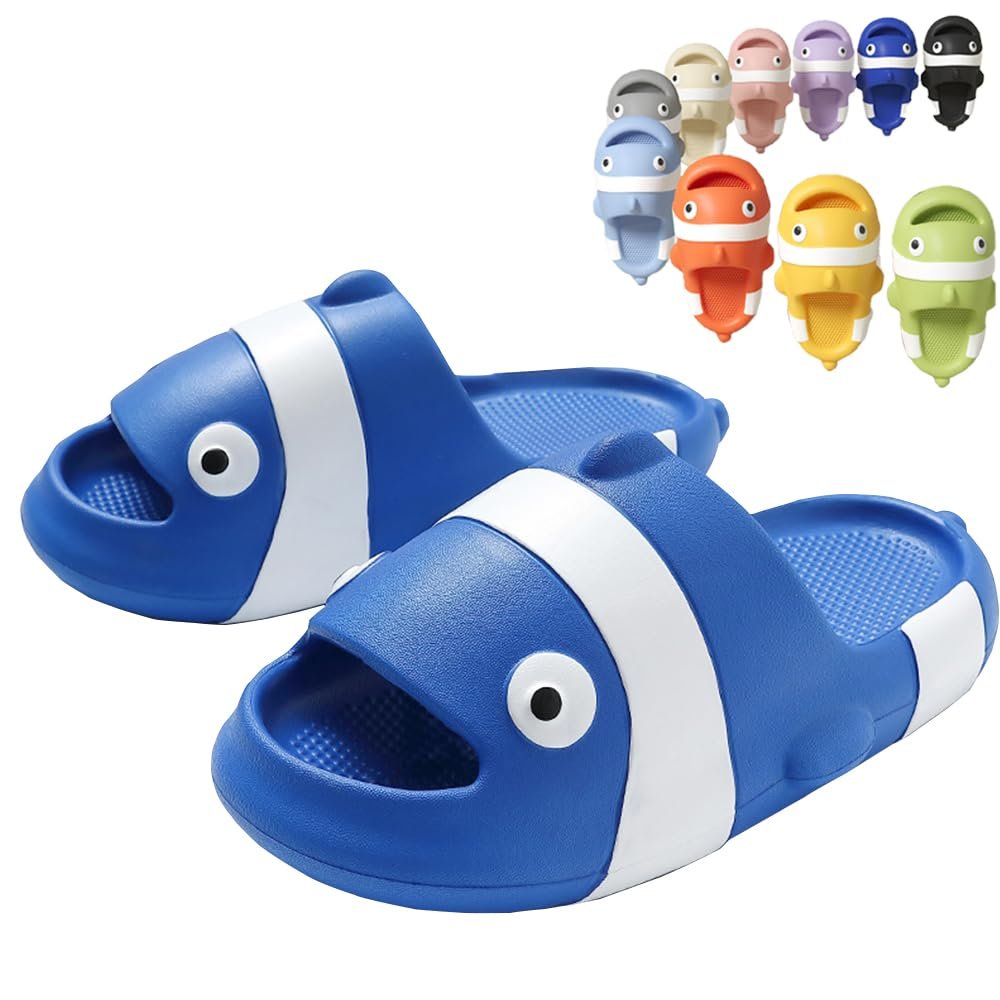 AIUKAKP Fish Sides Fish slippers Fish Sandale Shoes Shark Open Toe Slippers Novelty Men Shower Shoes Women