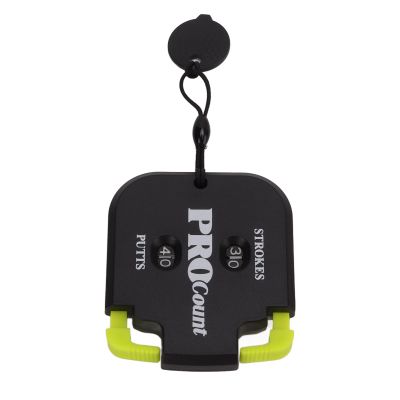 TEUOPIOE Mini Golf Stroke Counter Clicker with Dial Reset and Keychain, 2 Digit Golf Scorekeeper for Putts and Shots, Portable Outdoor Golf Game Scoring Tool (Black and Yellow)