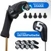 Craftsman Golf Black Magnetic Closure Iron Headcovers White Large No. 5 6 7 8 9 P G S + Thick Hybrid Rescue Head Covers 3pcs Total 11pcs Golf Club Complete Set view 3