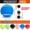 60 Pcs Tennis Balls Bulk Standard Tennis Training Ball Tennis Practice Balls PET Dog Playing Balls Tennis Accessories for Beginner Practice Training Sports, 6 Colors view 2