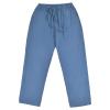JEsilunmaMY Men's Linen Lounge Pants Elastic Waist Drawstring Pocket Slacks Solid Color Casual Loose Straight Leg Trousers (Blue,Large) view 1