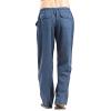 JEsilunmaMY Men's Linen Lounge Pants Elastic Waist Drawstring Pocket Slacks Solid Color Casual Loose Straight Leg Trousers (Blue,Large) view 4