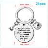 24Pcs Fitness Instructor Appreciation Keychain - Inspirational Gift for Trainer, Bodybuilder, Gym Workout Coworker, Employee Farewell, Thank You for Fitness Coach, Personal Trainer view 2