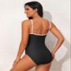 Hilor Women's Underwire One Piece Swimsuit Ruched Tummy Control Bathing Suits Twist Front Swimwear Pink&Black 18 view 3