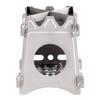 BRASSU Outdoor Camping Folding Stainless Steel firewood Stove Hiking Portable Ultra-Light Titanium Alloy firewood Stove (Size : S/S Round) view 1