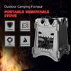 BRASSU Outdoor Camping Folding Stainless Steel firewood Stove Hiking Portable Ultra-Light Titanium Alloy firewood Stove (Size : S/S Round) view 2