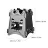 BRASSU Outdoor Camping Folding Stainless Steel firewood Stove Hiking Portable Ultra-Light Titanium Alloy firewood Stove (Size : S/S Round) view 3