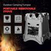 BRASSU Outdoor Camping Folding Stainless Steel firewood Stove Hiking Portable Ultra-Light Titanium Alloy firewood Stove (Size : S/S Square) view 2