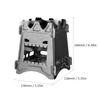 BRASSU Outdoor Camping Folding Stainless Steel firewood Stove Hiking Portable Ultra-Light Titanium Alloy firewood Stove (Size : S/S Square) view 3