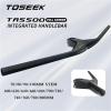 Carbon Fibre Mountain Bike Integrated Stem Handlebar 600-800mm Superlight High Strength 28.6 Fork Diameter 3K Matte Bicycle Handlebars Stem Length 70/80/90/100mm,Black,100 * 680mm view 2