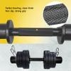 16" Olympic Dumbbell Handles Black, Loadable Dumbbells Bar Sets (150LBS Weight Capacity), Compatible with 2 Standard Plates, 2 Pair of Spring Collars Included view 4