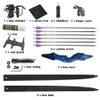60 Inch Black Hunter Original Takedown Recurve Bow and Arrow Set 20-60lbs Traditional Wood Longbow Right and Left Handed American Hunting Longbow (20 Lbs, Diamond Blue Set/Right Handed) view 3