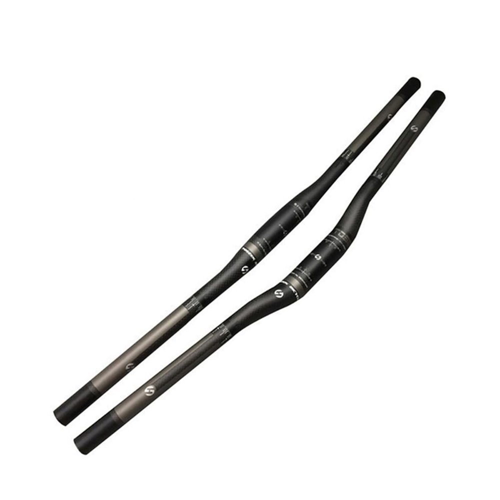 31.8mm T800 Carbon Fiber Mountain Bike Handlebars 580-760mm Extra Long Flat/Riser Bar MTB Handllebars Super Light 3K Matte Bicycle Handlebars,Black,Flat Bar 760mm