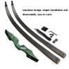 60 Inch Black Hunter Original Takedown Recurve Bow and Arrow Set 20-60lbs Traditional Wood Longbow Right and Left Handed American Hunting Longbow (50 Lbs, Green Set/Right Handed) view 3