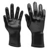 Chendvol Men's and Women's Shiny Metallic Wrist Length Costume Gloves Halloween Cosplay Hand Accessories (Black) view 1