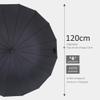 ZAEGO Umbrellas for Rain Umbrella Wind Resistant 16 Ribs Long Handle Umbrella Rain Women Men Golf Clear Umbrella Umbrellas for Rain Windproof (Color : Gris) view 2