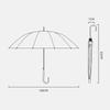 ZAEGO Umbrellas for Rain Transparent Frosted Umbrella Long Handle Straight Automatic Umbrella Curved Handle Lightweight Waterproof Rainproof Windproof Umbrellas for Rain Windproof (Color : C) view 2
