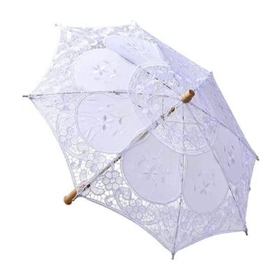 ZAEGO Umbrellas for Rain Wedding Decorative Umbrella Western Palace Lady Banquet Bridal Umbrella Photography Props Windproof Rain Umbrella Umbrellas for Rain Windproof (Color : White, Size : CH)