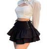 XKBHYD Black Mini Skirt Women Tennis Skirt High-Waisted Pleated Skirt Kawaii White Skirt Tennis Shorts Skirts Solid School Girl Uniform view 4