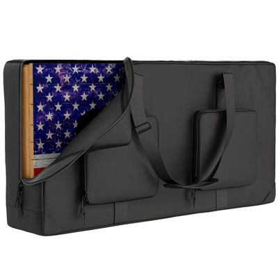 MUCITAGF Cornhole Carrying Case Fits 4' x 2' Regulation Size Board, Heavy-Duty 600D Cornhole Boards Bag with Protective Padded Foam and Extra Pockets for Cornhole Outdoor Games