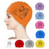 Custom Swim Cap with Photo Personalized Silicone Swim Cap for Men and Women Swimming Customized Swimmers Cap for Short and Medium Length Hair view 1