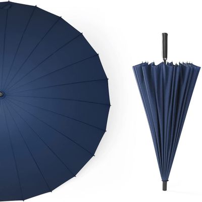 ZAEGO Umbrellas for Rain 45 Inch Automatic Open Golf Umbrella Extra Large Vented Umbrella Windproof Waterproof Umbrellas for Rain Windproof (Color : OneColor, Size : 45 Inch)