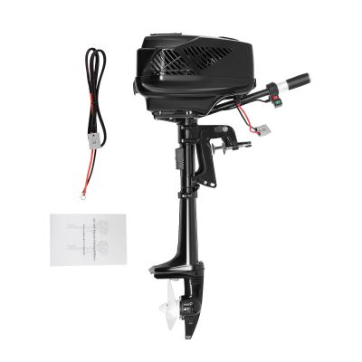 48V 1200W Electric Outboard Motor 5.0 Type Brushless Short Shaft - 1500kg Thrust - 15km/h Max Speed - Reverse Gear - for Boats Under 16.4ft