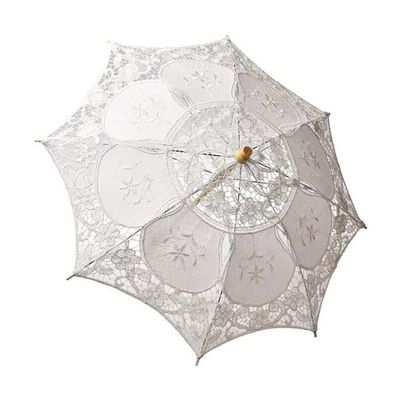ZAEGO Umbrellas for Rain Wedding Decorative Umbrella Western Palace Lady Banquet Bridal Umbrella Photography Props Windproof Rain Umbrella Umbrellas for Rain Windproof (Color : Beige, Size : CH)