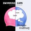 Custom Swim Cap with Photo Personalized Silicone Swim Cap for Men and Women Swimming Customized Swimmers Cap for Short and Medium Length Hair view 4