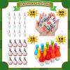 Deekin Bowling Party Favors 12 Pcs Pin Keychain 12 Pcs Ballpoint Pen Mini Bowling Set 50 Pcs Stickers for Goodie Bag Fillers and Small Prizes view 3