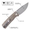 Petrified fish PFP01 Beluga 3.62" K110 Steel Blade Pocket Folding Knife view 2