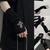 Thereisno Carnival for Cross Hand Gloves Stretchy Long Fingerless Sleeves Arm Warmer Sleeve Knit Arm Sleeves Halloween Costume Knitted Sleeves view 2