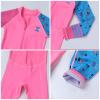 Kids Wetsuit for Girls Boys Neoprene Full Body Thermal Warm Swimsuit Surf Suit Children One Piece Long Sleeve Sun Protection Swimwear for Scuba Diving Snorkeling Beach Water Sports Pink 3-4 Years view 2