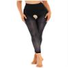 Daenrui Woman's Oil Glossy Pantyhose Tights Hollow Out Thigh High Suspender Stocking Footed Legging Type 17 One Size view 2