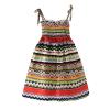 Baby Dresses Toddler Kids Girls Floral Bohemian Flowers Sleeveless Beach Straps Dress Princess Clothes (Green, 7 Years) view 1