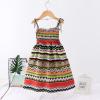 Baby Dresses Toddler Kids Girls Floral Bohemian Flowers Sleeveless Beach Straps Dress Princess Clothes (Green, 7 Years) view 2