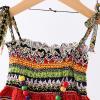 Baby Dresses Toddler Kids Girls Floral Bohemian Flowers Sleeveless Beach Straps Dress Princess Clothes (Green, 7 Years) view 3