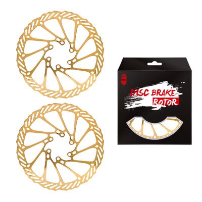 Chooee 160mm 180mm 203mm Bike Disc Brake Rotor 2PCS MTB Disc Rotor For Mountain Bike.Gold