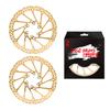 Chooee 160mm 180mm 203mm Bike Disc Brake Rotor 2PCS MTB Disc Rotor For Mountain Bike.Gold view 1