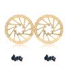 Chooee 160mm 180mm 203mm Bike Disc Brake Rotor 2PCS MTB Disc Rotor For Mountain Bike.Gold view 2