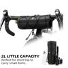 ROCKBROS Bike Handlebar Bag Small Bicycle Handle Bar Bag Handy Front Bike Bags Handlebar Storage Pouch Pack with Shoulder Strap Little Mountain Road Bike Barrel Bag view 2