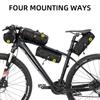 ROCKBROS Bike Handlebar Bag Small Bicycle Handle Bar Bag Handy Front Bike Bags Handlebar Storage Pouch Pack with Shoulder Strap Little Mountain Road Bike Barrel Bag view 4
