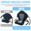 Kayak Seat Deluxe Padded Fishing Boat Seat Deluxe Sit-On-Top Canoe Seat Cushioned - 2 PCs Comfortable Backrest Support Universal Sit with Adjustable Straps Detachable Storage Bag view 4