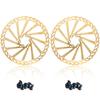 Chooee 160mm 180mm 203mm Bike Disc Brake Rotor 2PCS MTB Disc Rotor For Mountain Bike.Gold view 1