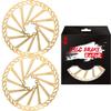Chooee 160mm 180mm 203mm Bike Disc Brake Rotor 2PCS MTB Disc Rotor For Mountain Bike.Gold view 2