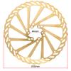 Chooee 160mm 180mm 203mm Bike Disc Brake Rotor 2PCS MTB Disc Rotor For Mountain Bike.Gold view 3
